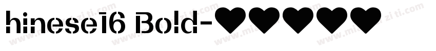 hinese16 Bold字体转换